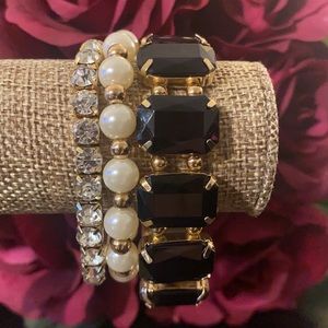 Set of Three Fashion Stretch Bracelets